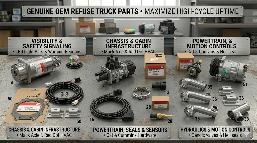 BB Overstock Parts Genuine OEM Garbage Truck & Refuse Equipment Parts Collection Image