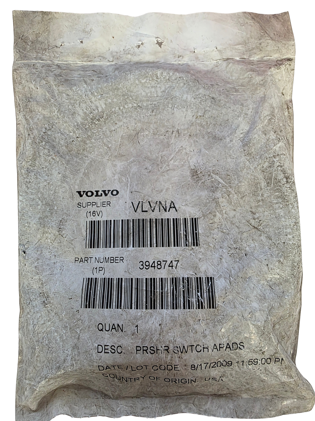 Genuine Volvo APADS Pressure Switch 3948747 | Fits Mack & Index | OEM New Old Stock