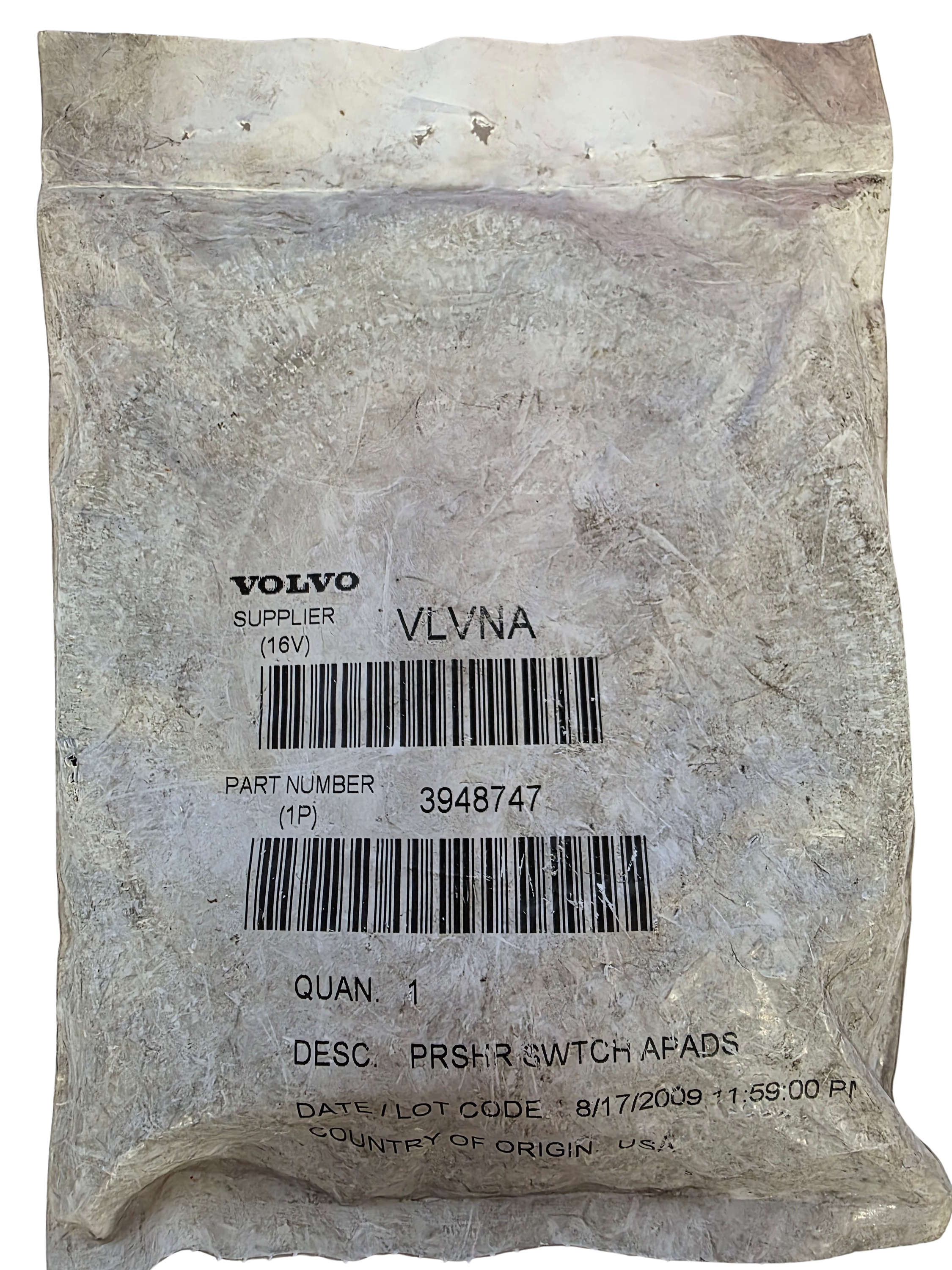 Genuine Volvo APADS Pressure Switch 3948747 | Fits Mack & Index | OEM New Old Stock OEM Package