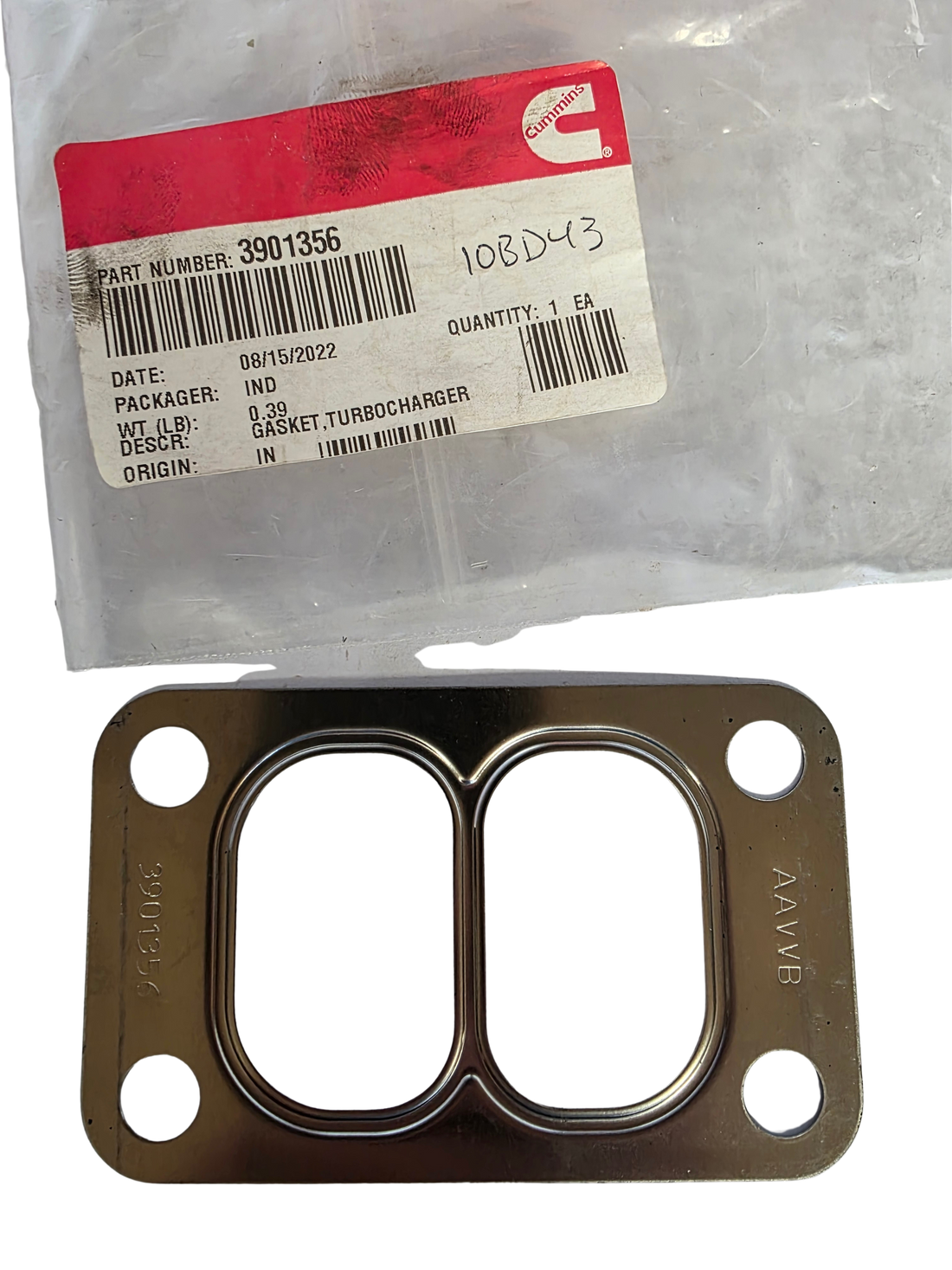 Genuine Cummins Turbo-To-Manifold Gasket 3901356 | T3 Flange for 5.9L B-Series
