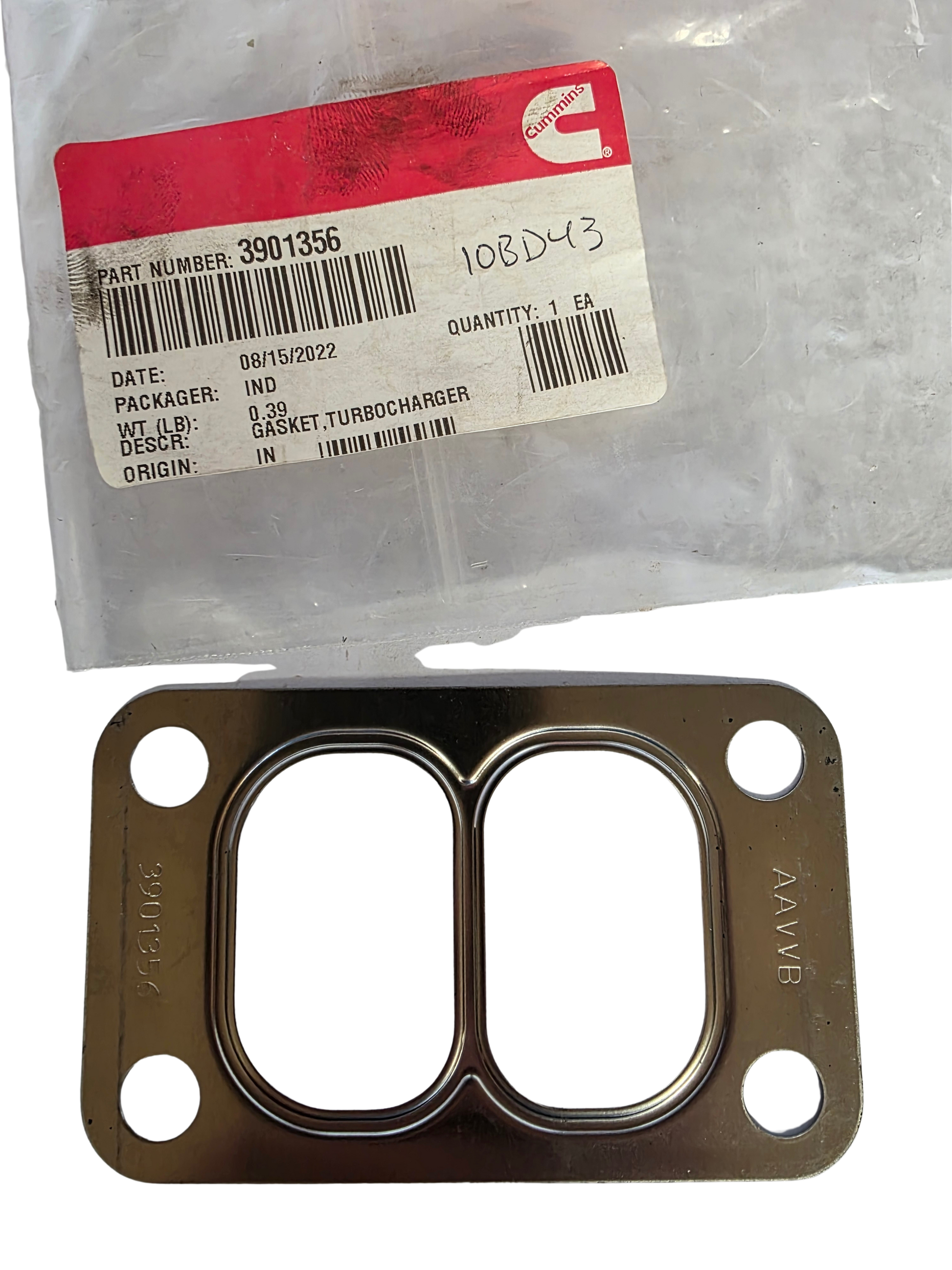 Genuine Cummins Turbo-To-Manifold Gasket 3901356 | T3 Flange for 5.9L B-Series