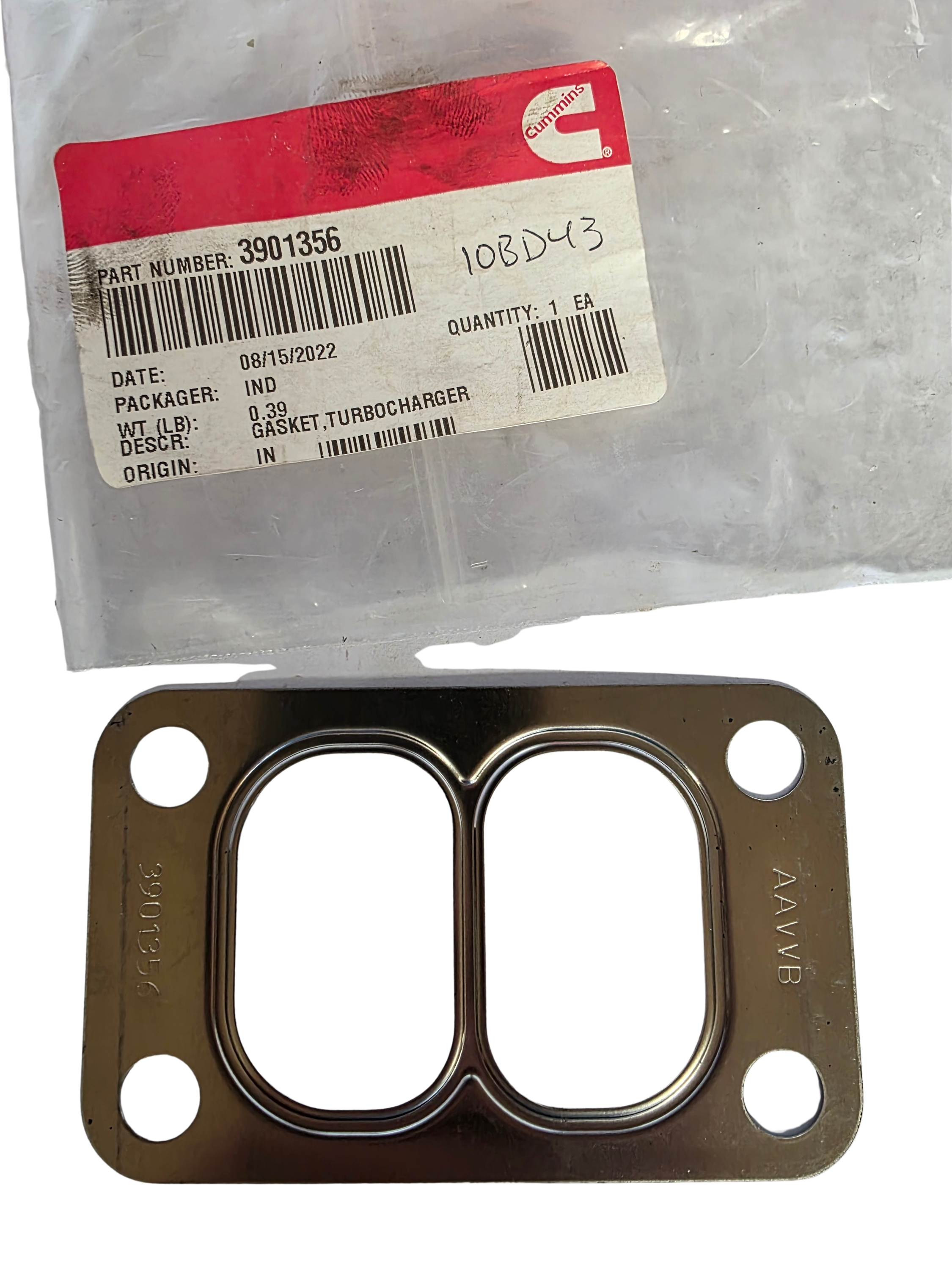 Genuine Cummins Turbo-To-Manifold Gasket 3901356 | T3 Flange for 5.9L B-Series