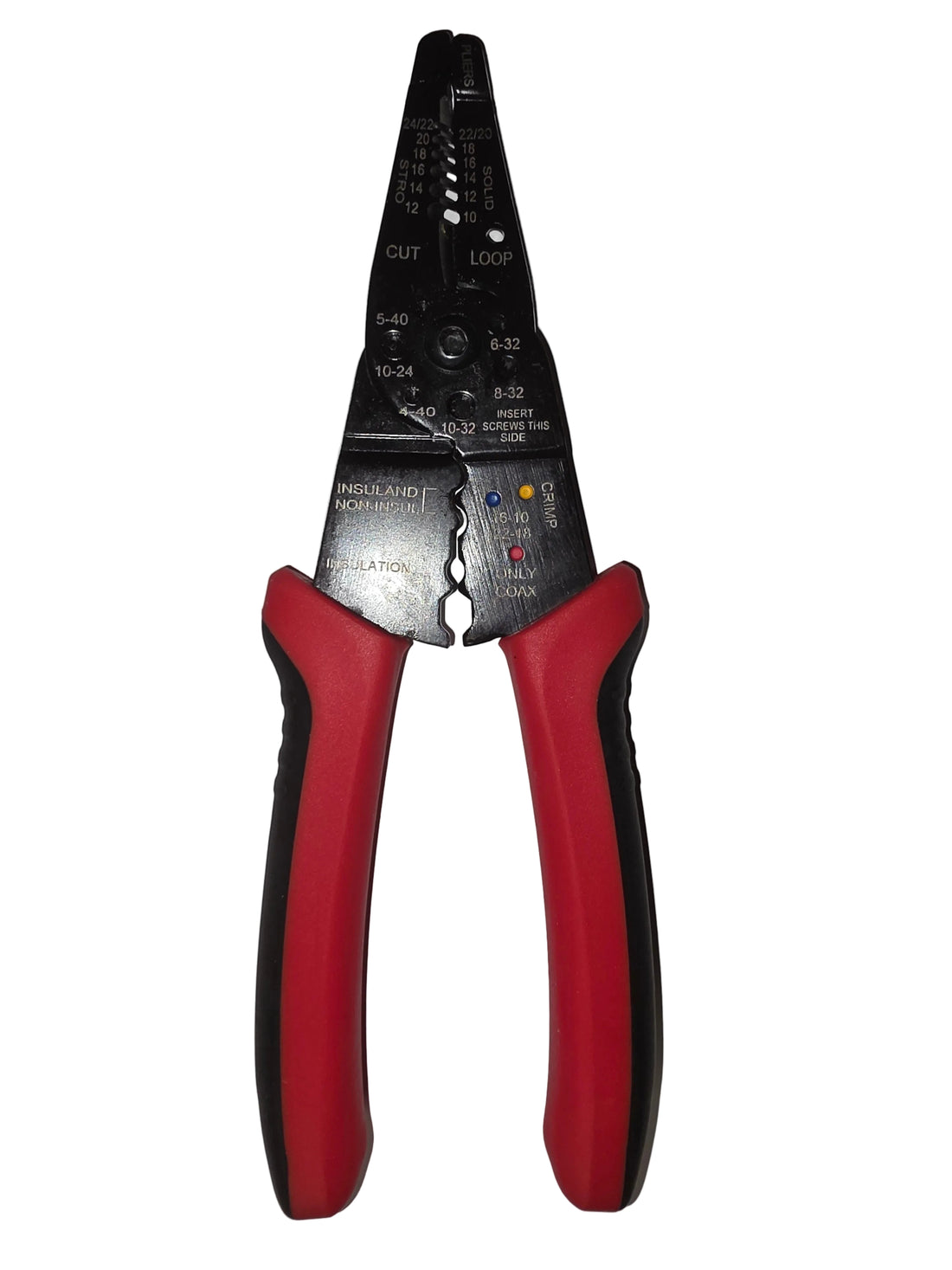 
Professional 9-inch Wire Stripper/Crimping Tool, Cable Cutter/Crimper, Wiring and Multi-Function Hand Tool, Red with Black