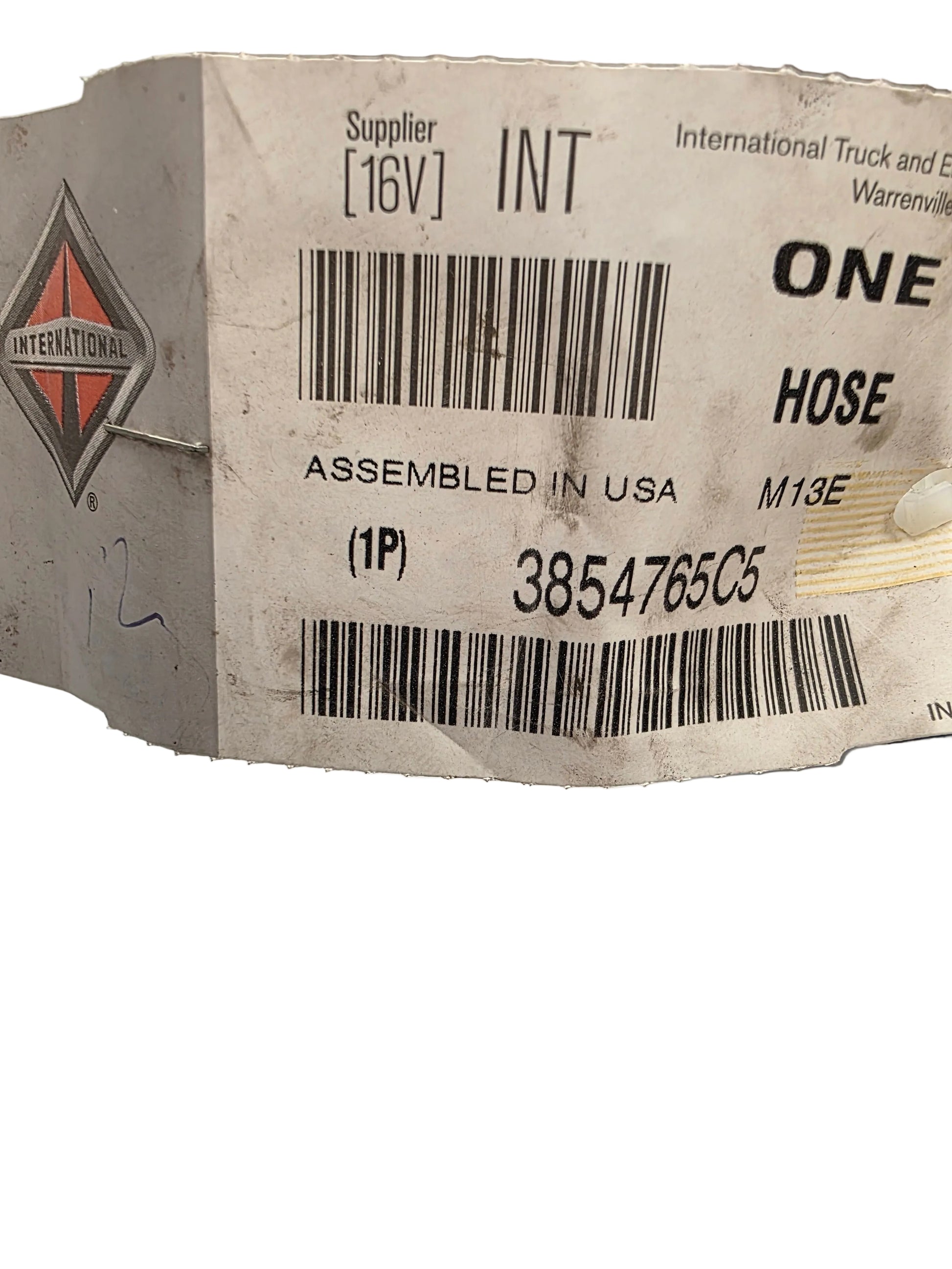 Navistar International 3854765C5 Radiator Inlet Hose OEM Part Label