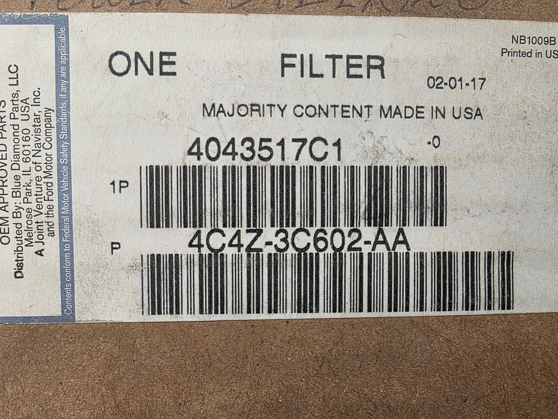 Genuine International 4043517C1 Power Steering Filter