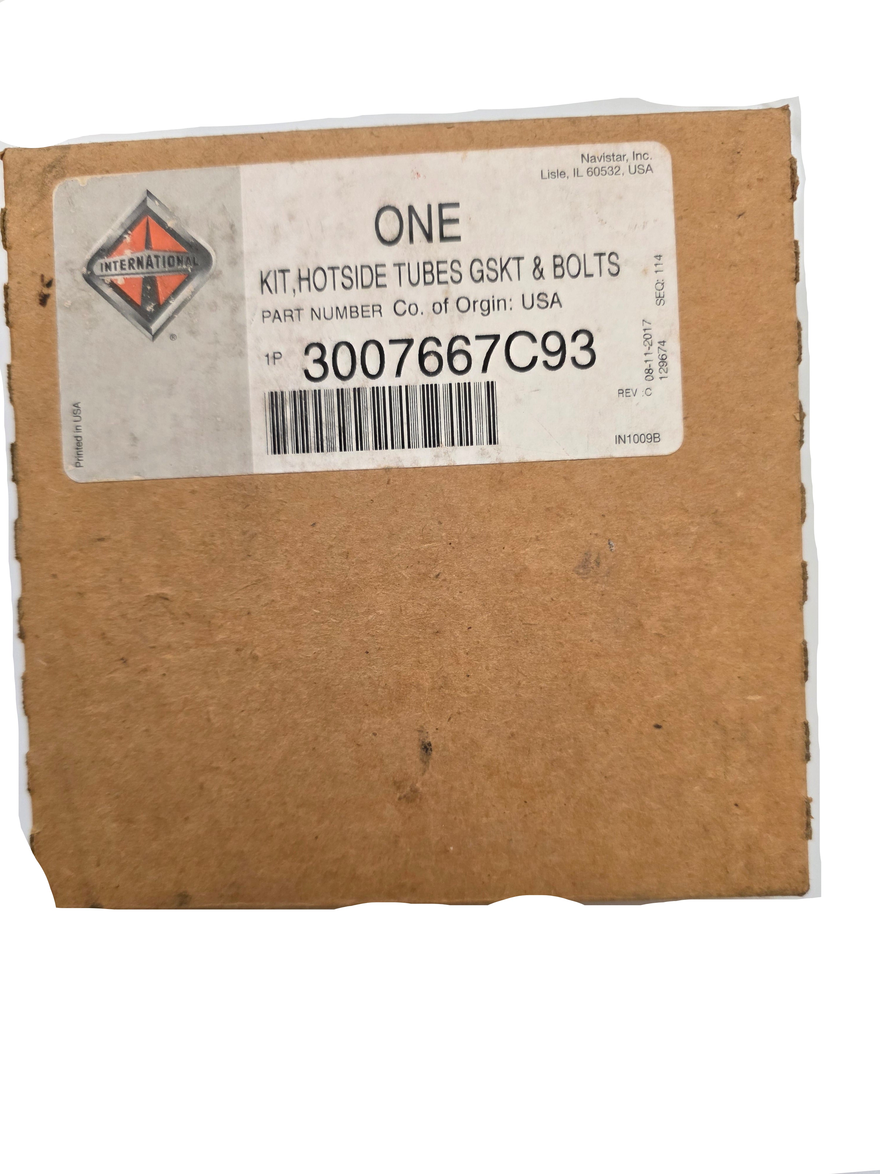 Genuine International 3007667C93 Hot Side Tubes Gasket and Bolts Kit