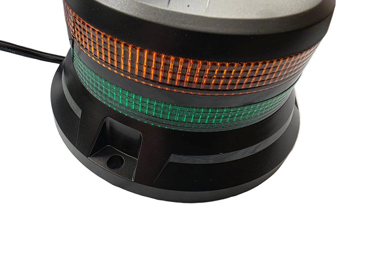 BETTER-VIZ KF-WB-833D AMBER-GREEN MAGNETIC LOW-PRO DUAL COLOR STROBE LIGHT Side View
