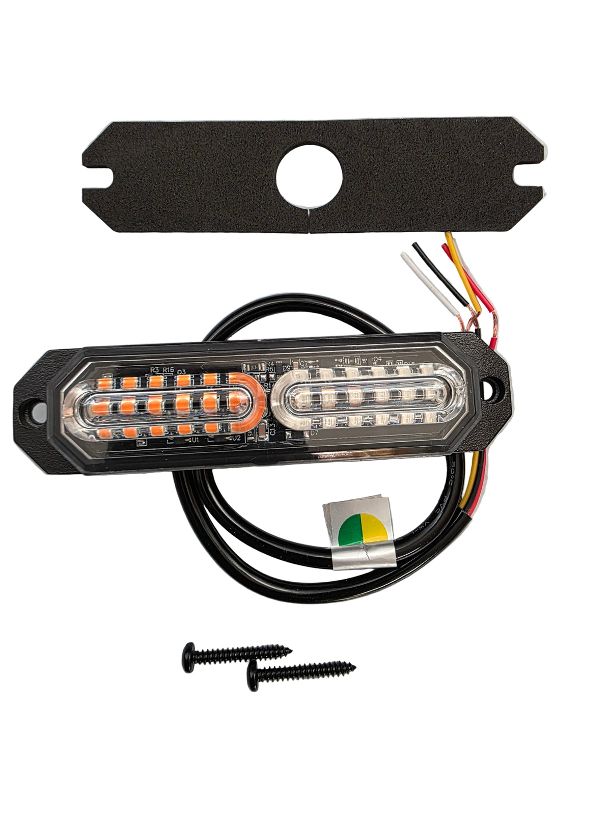 Better-Viz 'The Sentinel' Ultra-Thin 4.5" LED Strobe Light - Amber/Green Dual Color, 12V/24V Surface Mount Warning Light