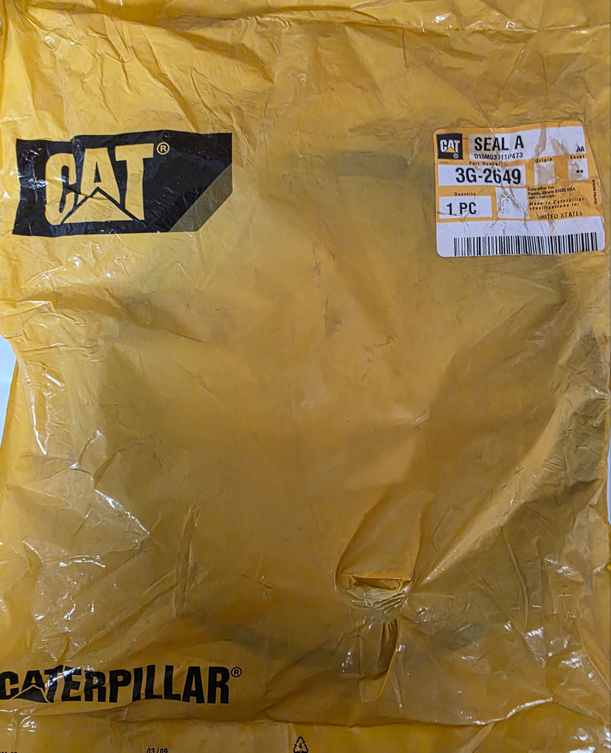 Genuine CAT 3G-2649 U-Cup Rod Seal Caterpillar 3G2649