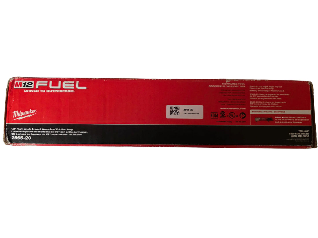 Milwaukee 2565-20 M12 Fuel 12V Lithium-Ion Cordless 1/2 inch Right Angle Impact Wrench with Friction Ring
