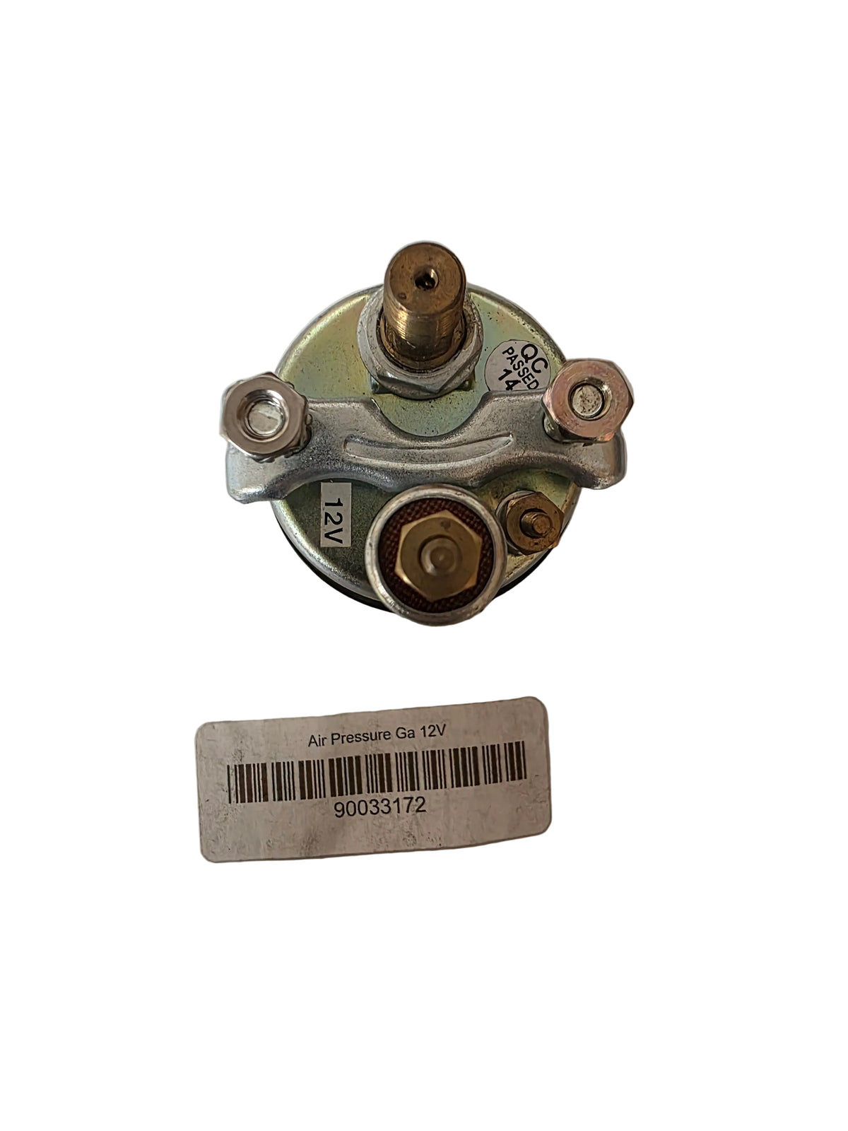 Air pressure gauge (Part #90033172) used on Kalmar Ottawa terminal tractors and yard trucks Clamp View