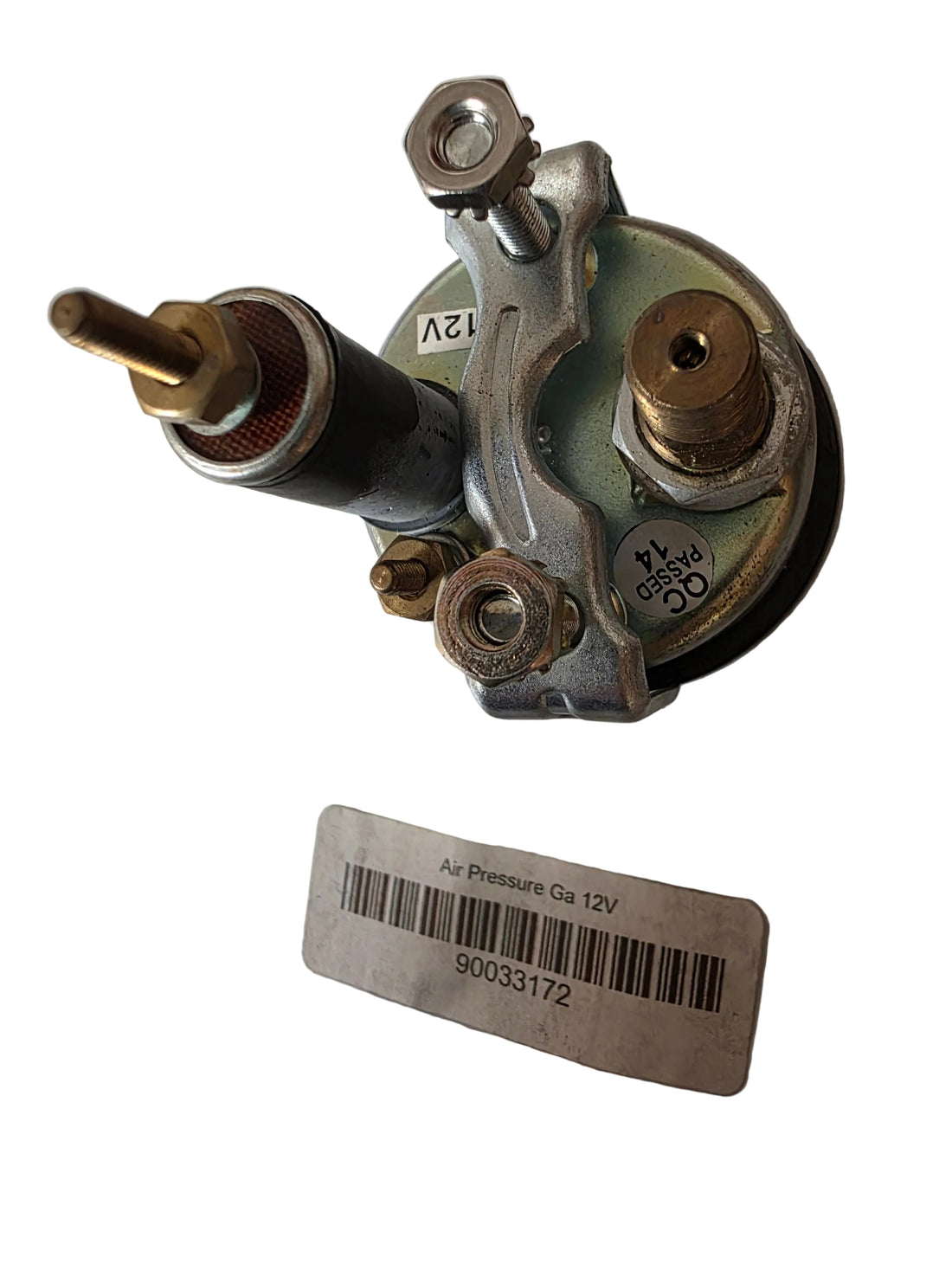 Air pressure gauge (Part #90033172) used on Kalmar Ottawa terminal tractors and yard trucks
