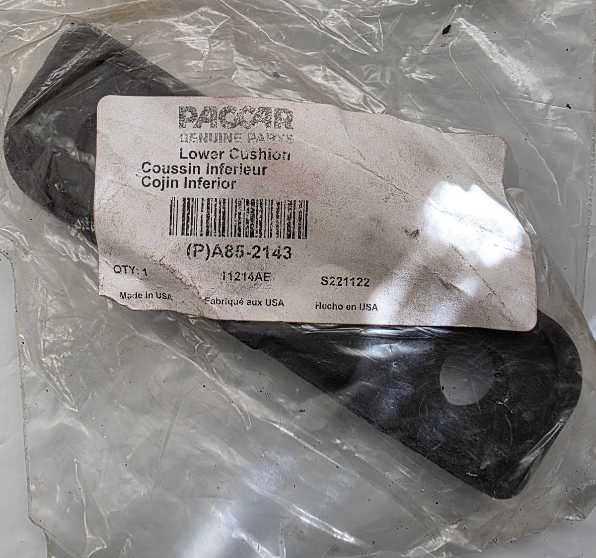 Genuine PACCAR PA85-2143 Lower Cushion Engine Seat in OEM Package