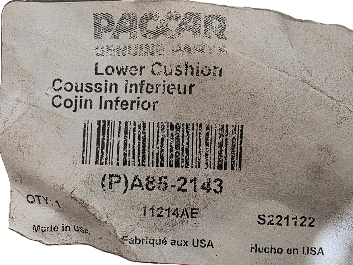 PA85-2143 Genuine PACCAR Lower Cushion Parts Label