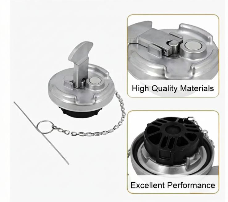 4" Aluminum Lever-Style Fuel Cap | Non-Locking Vented | Fits Peterbilt & International | New Aftermarket Quality Features