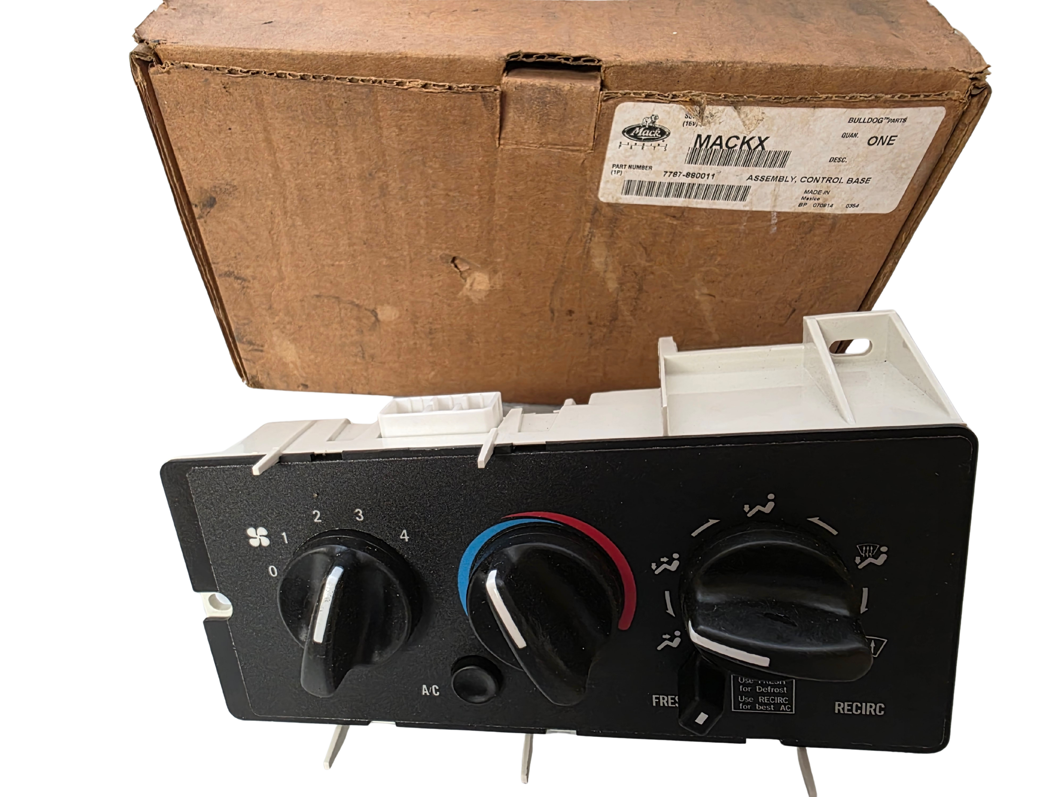 Genuine Mack 7787-880011 HVAC Control Base Assembly | Fits CH, CL, CV, CX Models (2001-2006) with OEM Package
