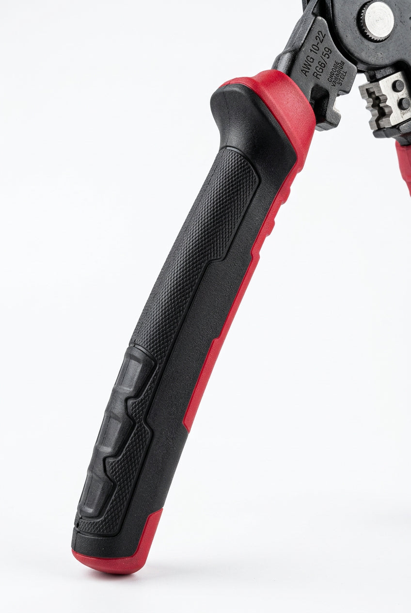 BBO Pro Tools - Pro Grade Multi-Function Wire Stripper & Crimping Pliers Ergonomically Handle View