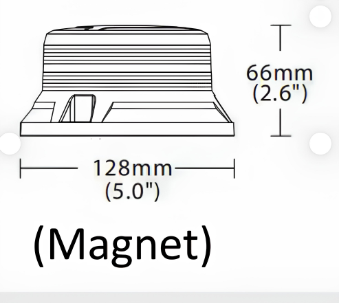 BETTER-VIZ KF-WB-833D AMBER-GREEN MAGNETIC LOW-PRO DUAL COLOR STROBE LIGHT