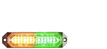 Better-Viz BV-21UT Ultra-Thin LED Strobe Light - Amber/Green 4.5
