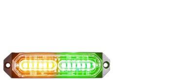Better-Viz BV-21UT Ultra-Thin LED Strobe Light - Amber/Green 4.5