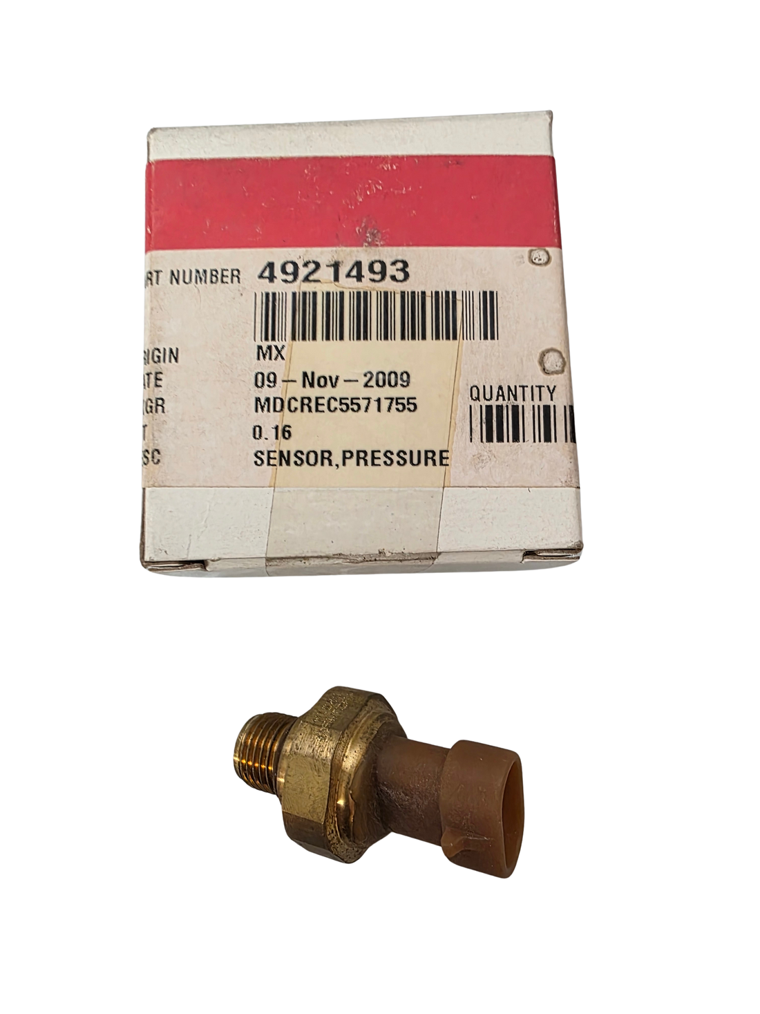 Genuine Cummins 4921493 Fuel/Intake Pressure Sensor NOS | Fits M11, ISM, QSM11, N14 With OEM Package