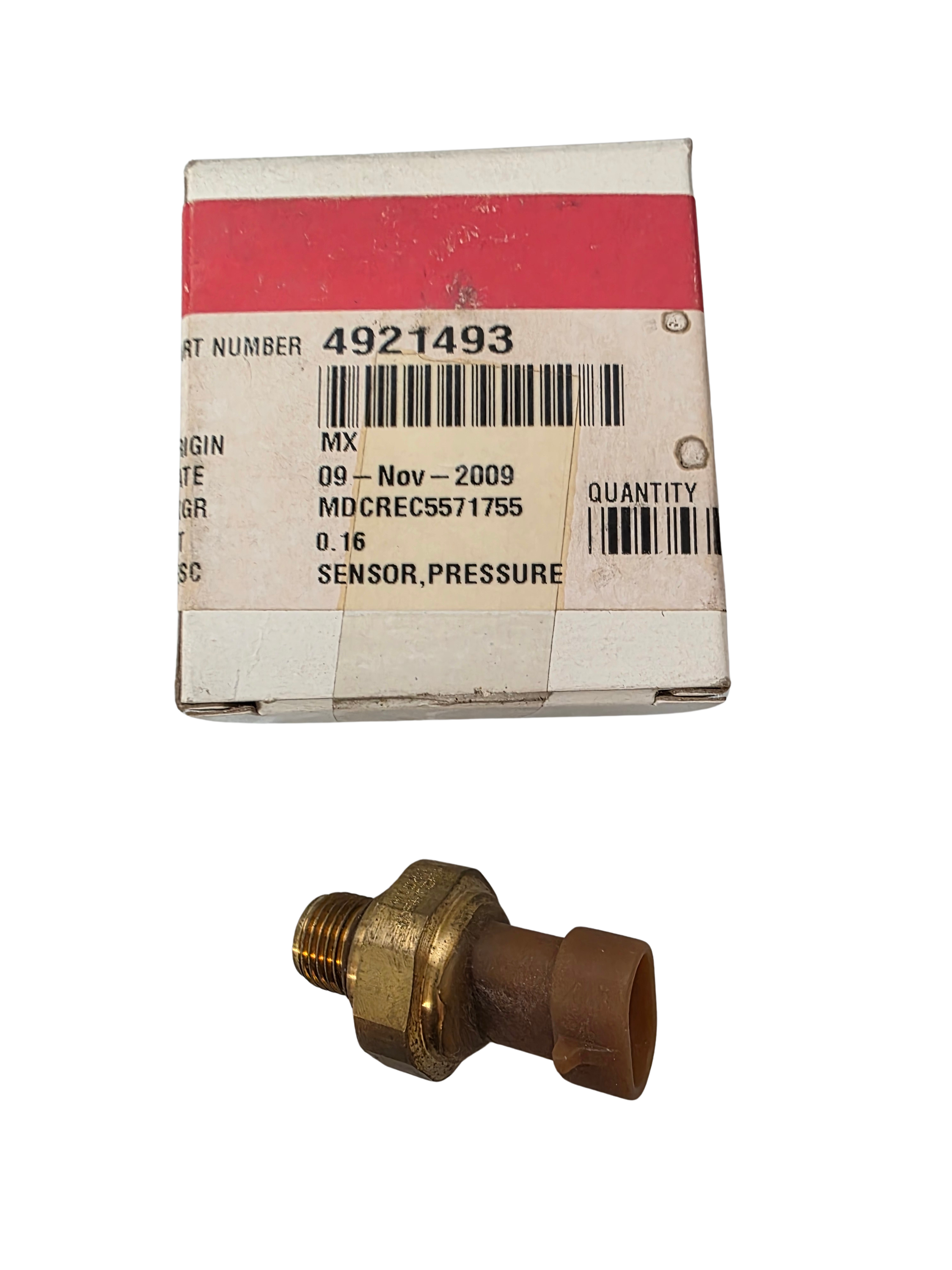 Genuine Cummins 4921493 Fuel/Intake Pressure Sensor NOS | Fits M11, ISM, QSM11, N14 With OEM Package