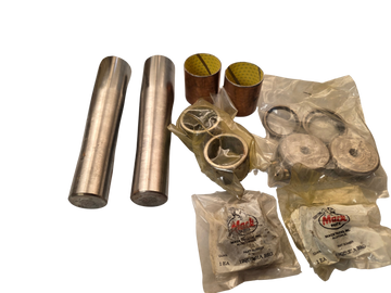 Genuine Mack 301SQ 47E tapered king pin kit with bronze bushings and accessories