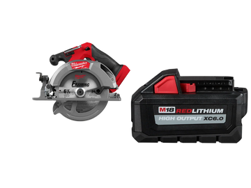 Milwaukee 2833-20x6 M18 FUEL 6-1/2" Circular Saw w/ Extra 6Ah Battery