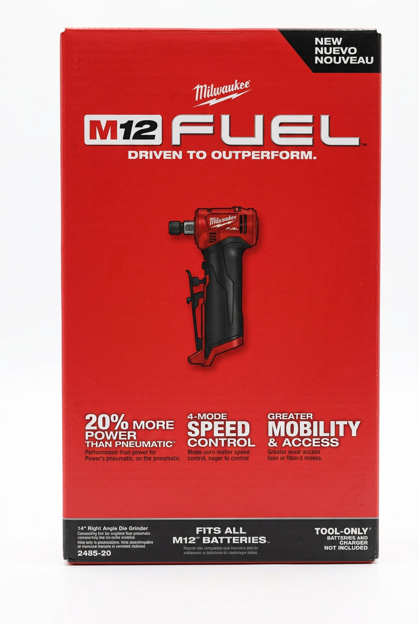 Milwaukee M12 FUEL 12V Subcompact Brushless Right Angle Die Grinder 3485-20 (Bare Tool) OEM Package View