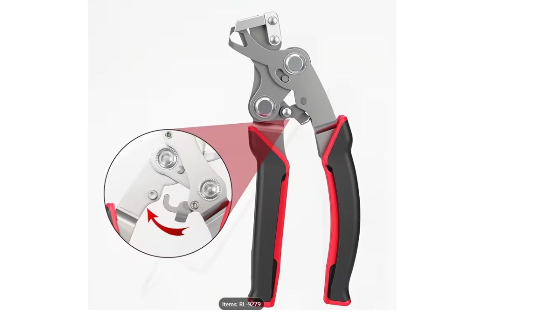 Stainless Steel Snap Plier & Clip Remover, 7.5 Close up of locking mechanism