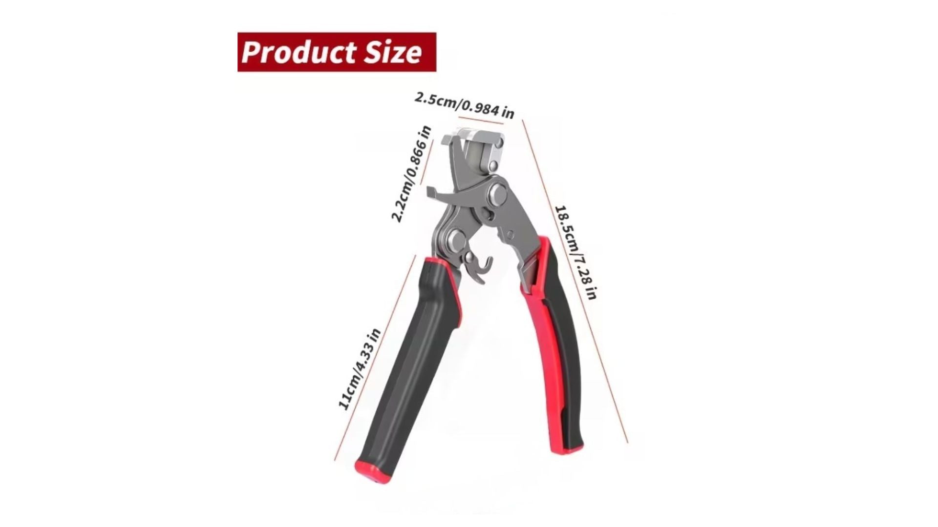 Stainless Steel Snap Plier & Clip Remover, 7.5" Dimensions