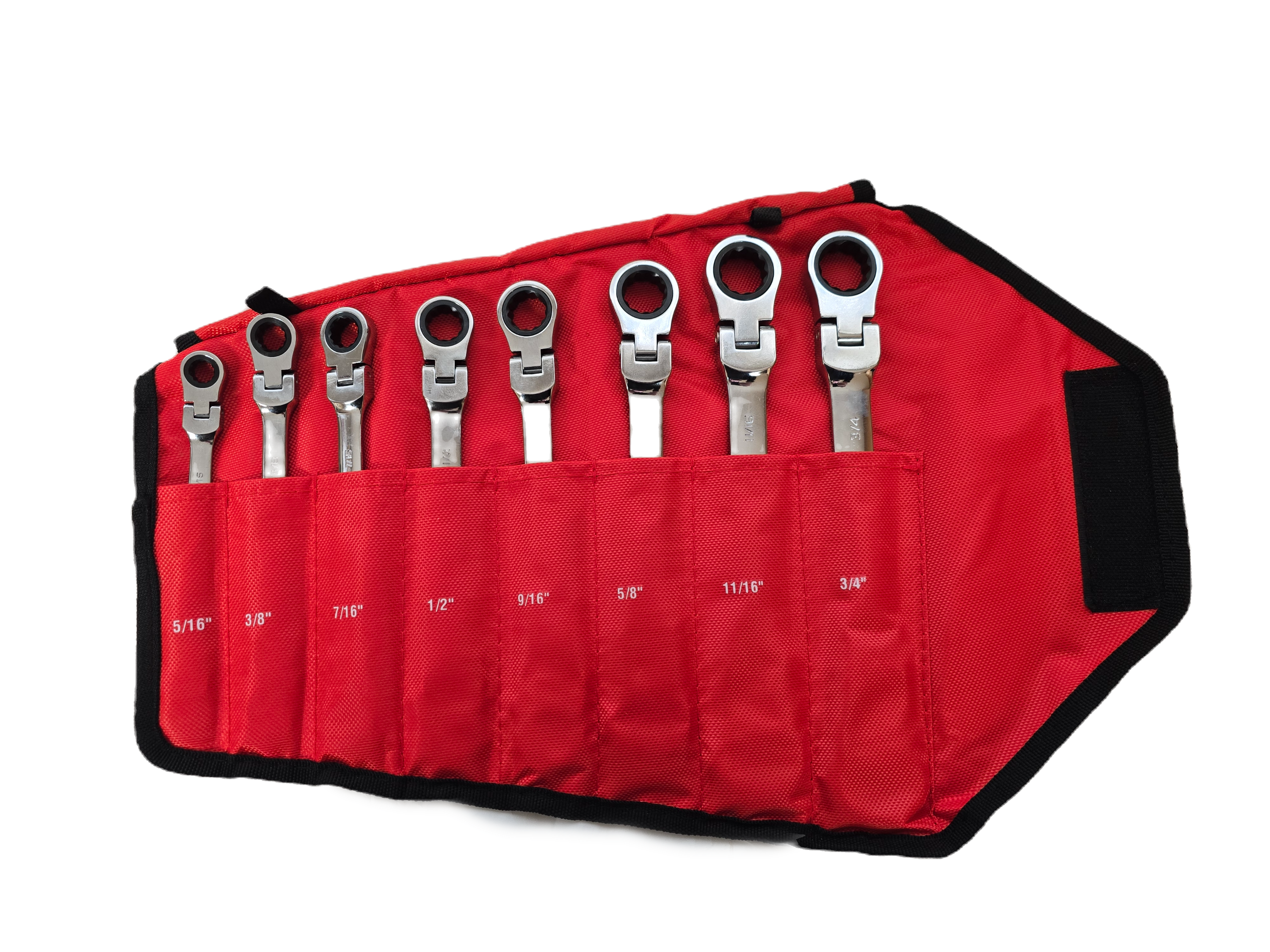 WORKPRO 8-Piece Flex-Head Ratchet Wrench Set | SAE 5/16" - 3/4" | 72-Tooth Cr-V Steel