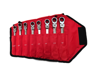 WORKPRO 8-Piece Flex-Head Ratchet Wrench Set | SAE 5/16" - 3/4" | 72-Tooth Cr-V Steel
