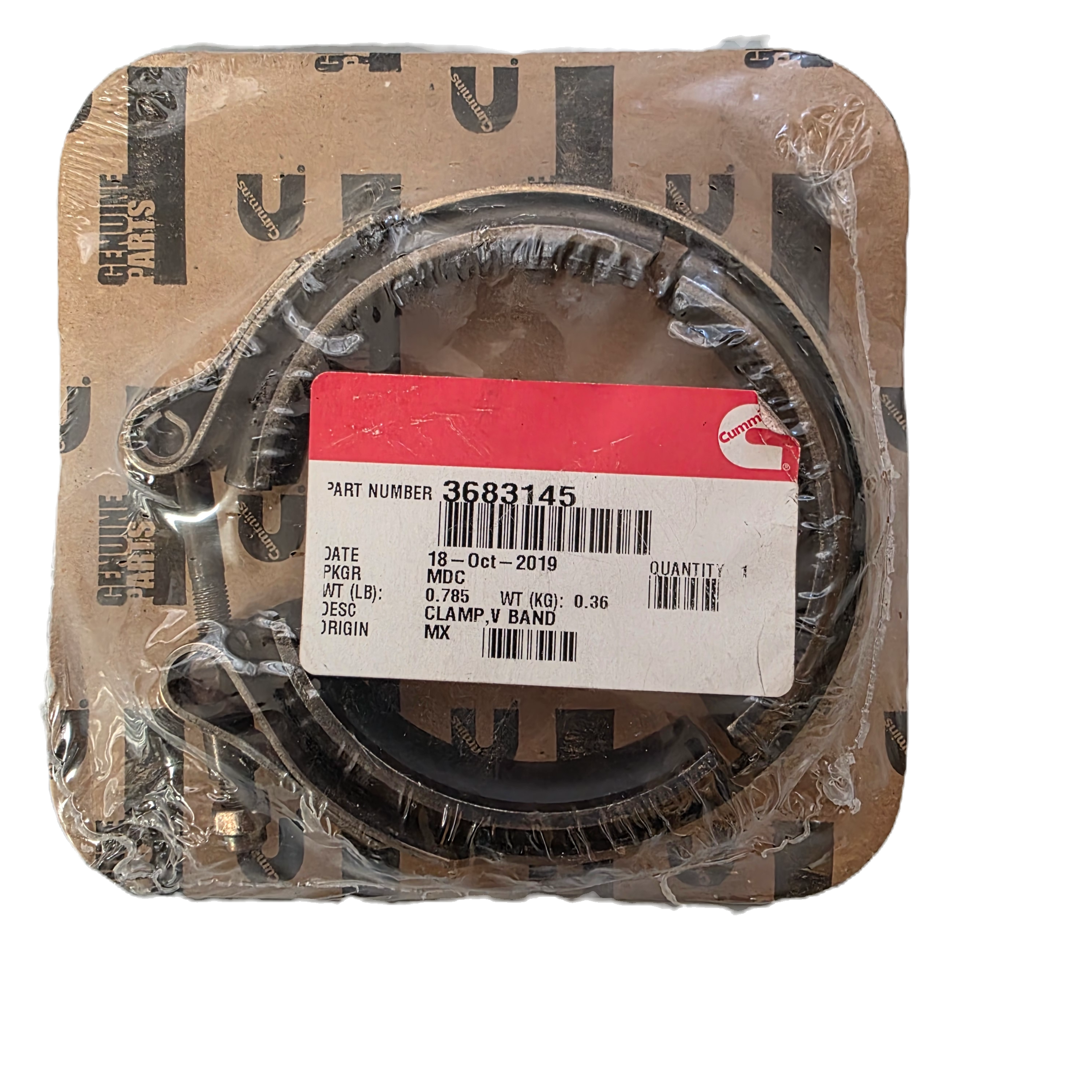 Genuine Cummins 3683145 EGR Secure V-Band Clamp for ISX 15L Engines