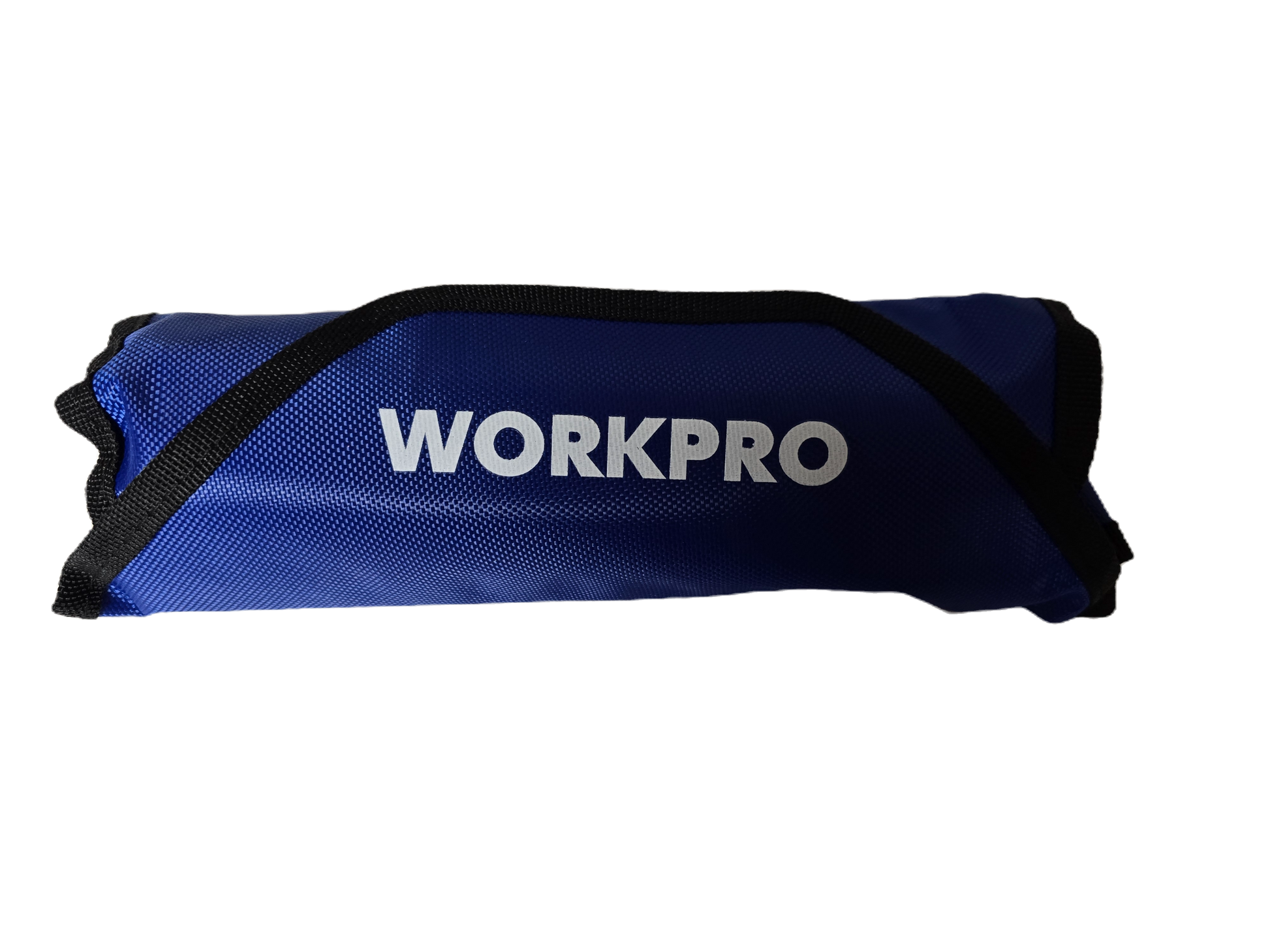Blue roll-up mat with 'WORKPRO' branding on a white background