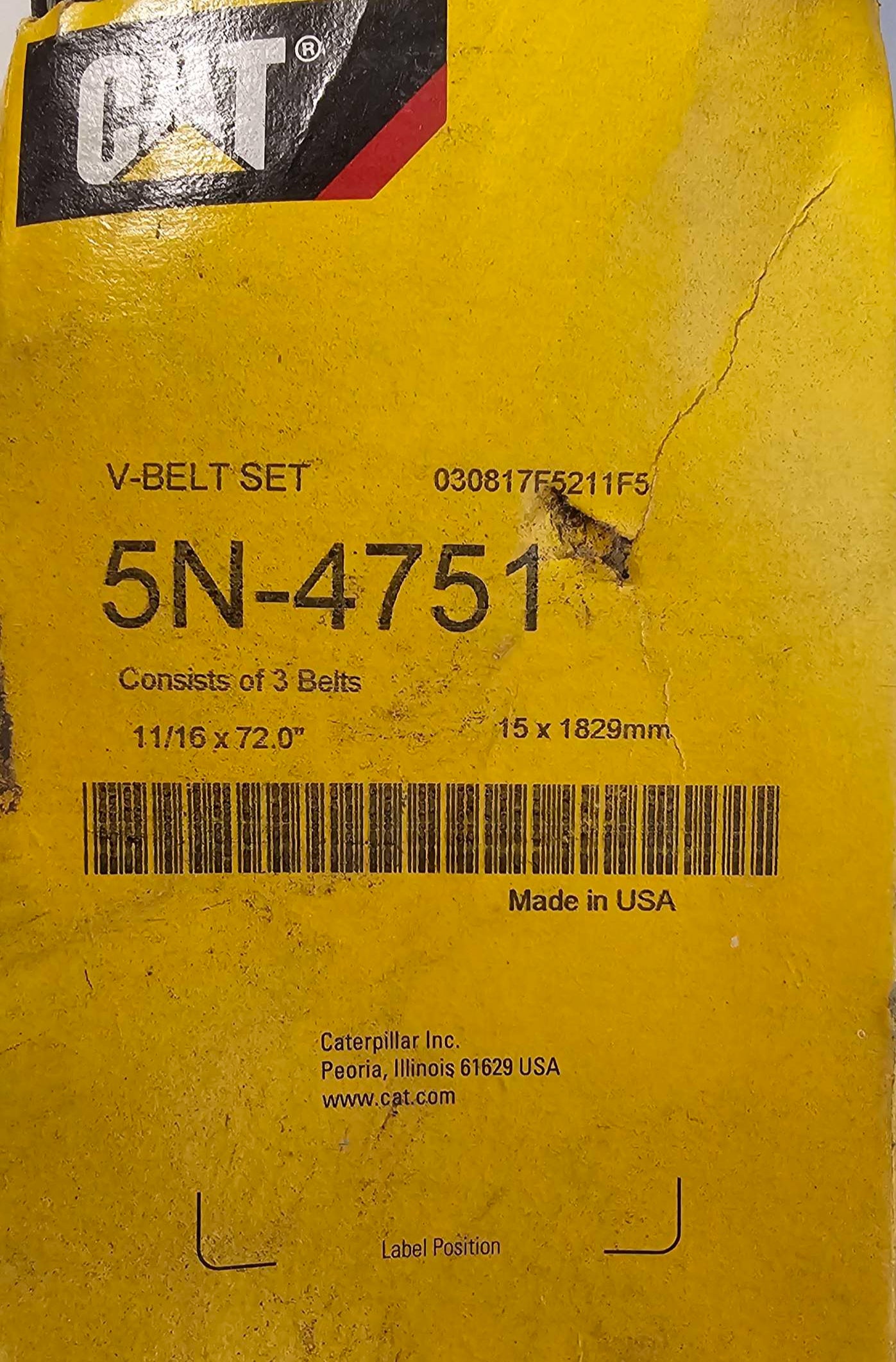 5N-4751 Vee-Belt Set Caterpillar 5N5751