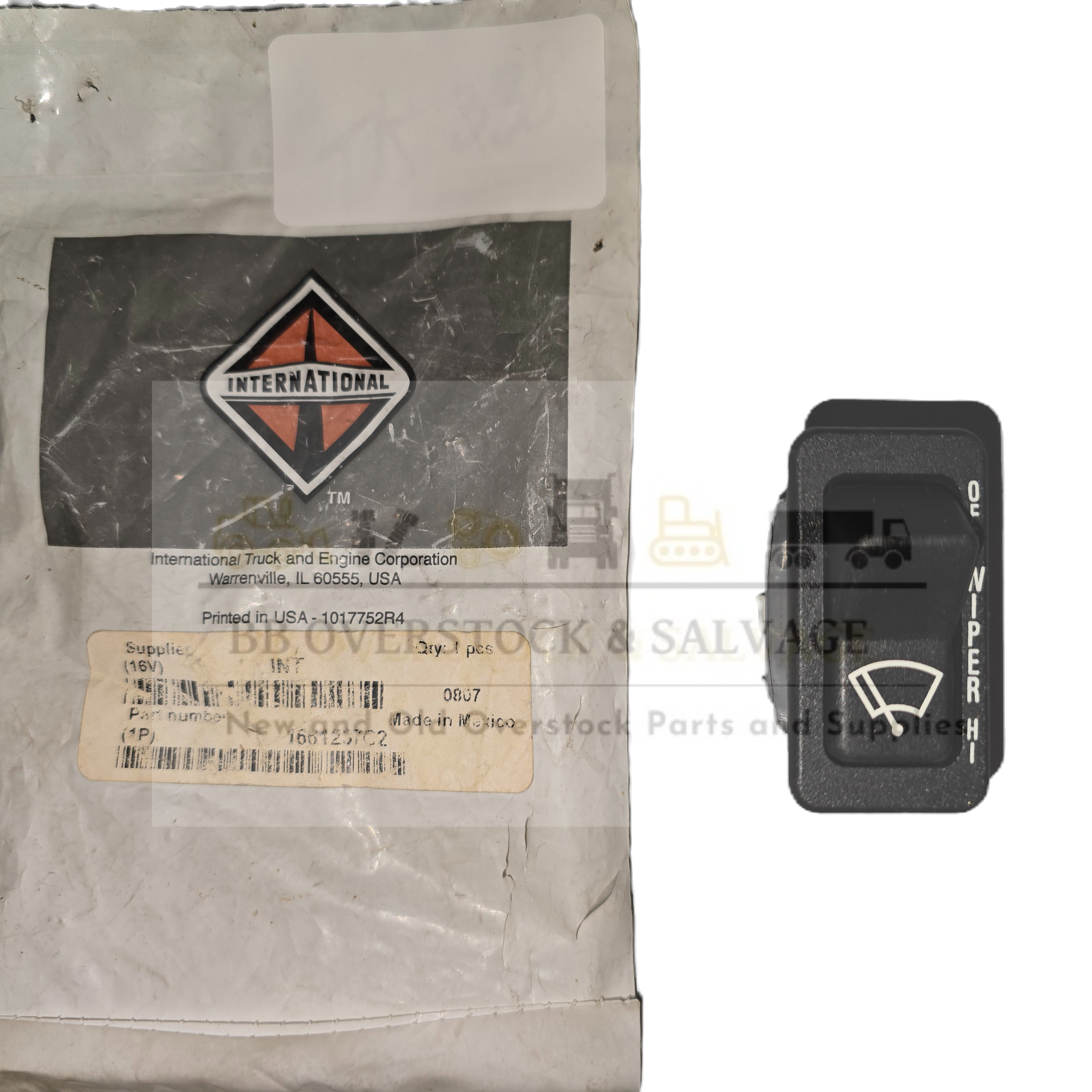 Genuine Navistar International 1661237C2 Wiper Switch (OEM Pack)