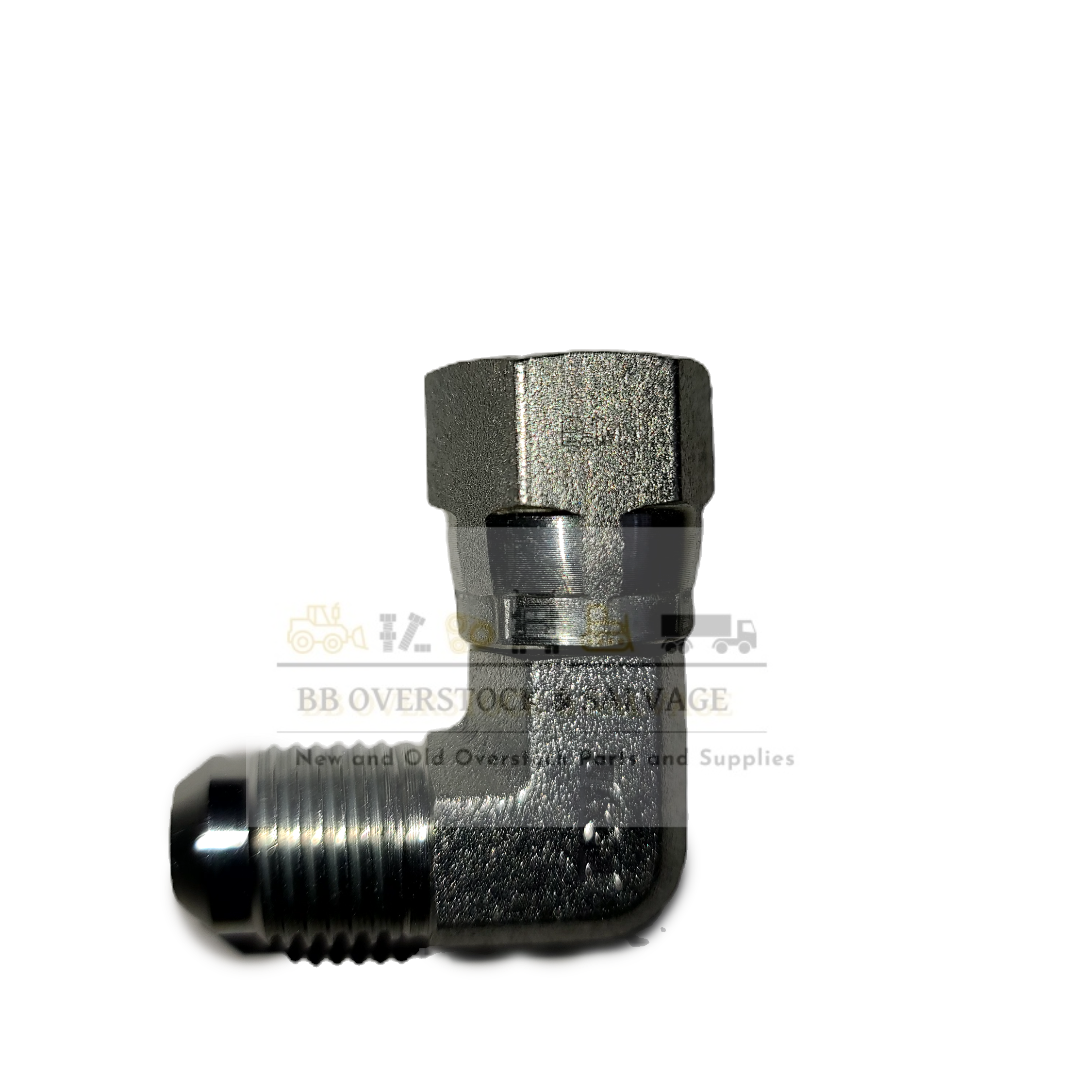 2071-6-6S - 37deg JIC Flare Swivel/37deg JIC Flare 90deg Elbow Adapter