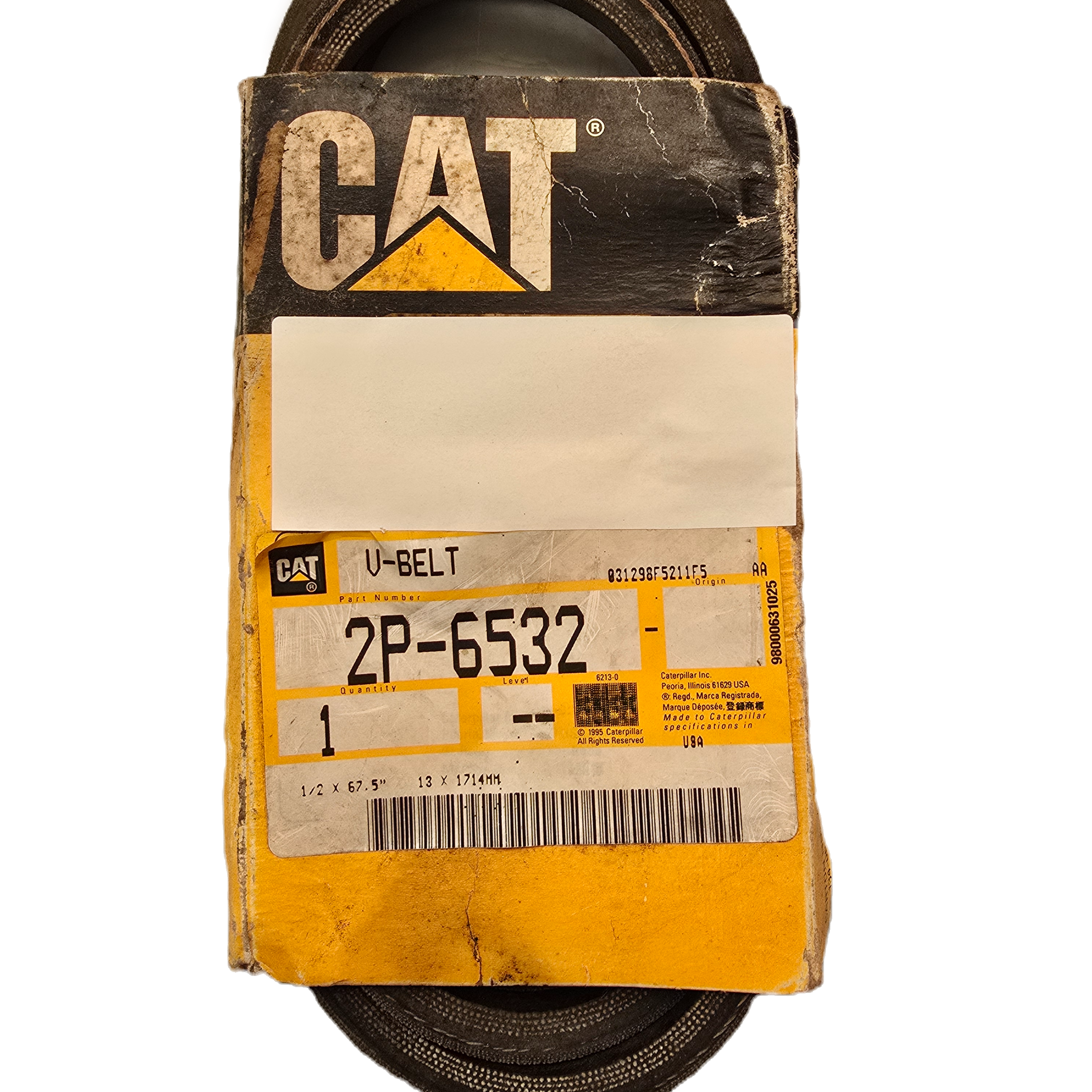 CAT P/N | 2P-6532: Non-Cogged V-Belt Caterpillar 2P6532