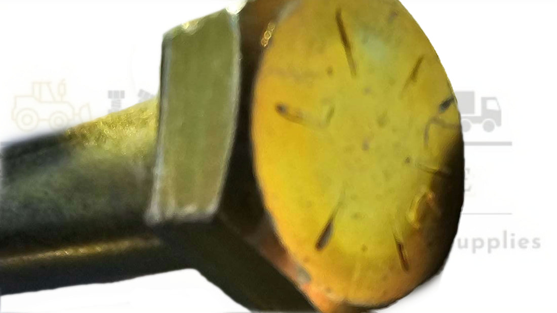 7/8"-14 x 7 (PT) SAE Hex Head Yellow Zinc Plated Grade 8 Fine Thread Bolt