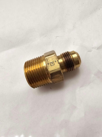 48X8X12 Brass Flare to Pipe Adapter