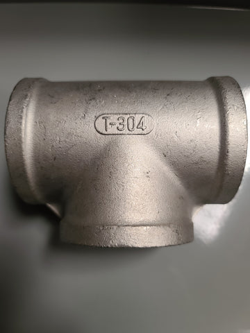 2 inch 304 Stainless Steel 150 PSI Pipe Tee