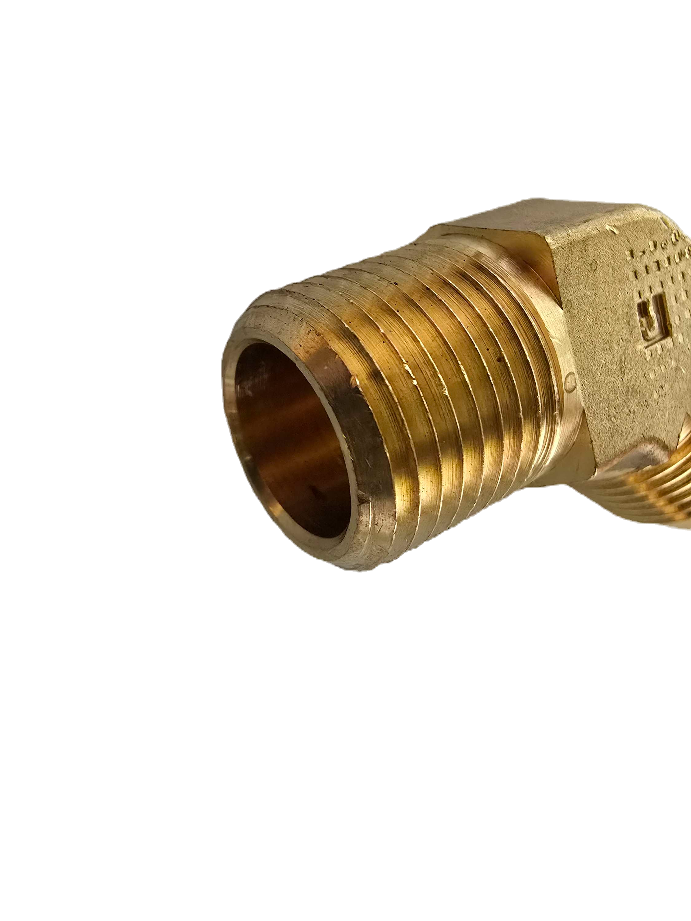 54X10-F Brass (10)-5/8 45SAE Flare to 1/2 NPT 45 Degree Flare Elbow
