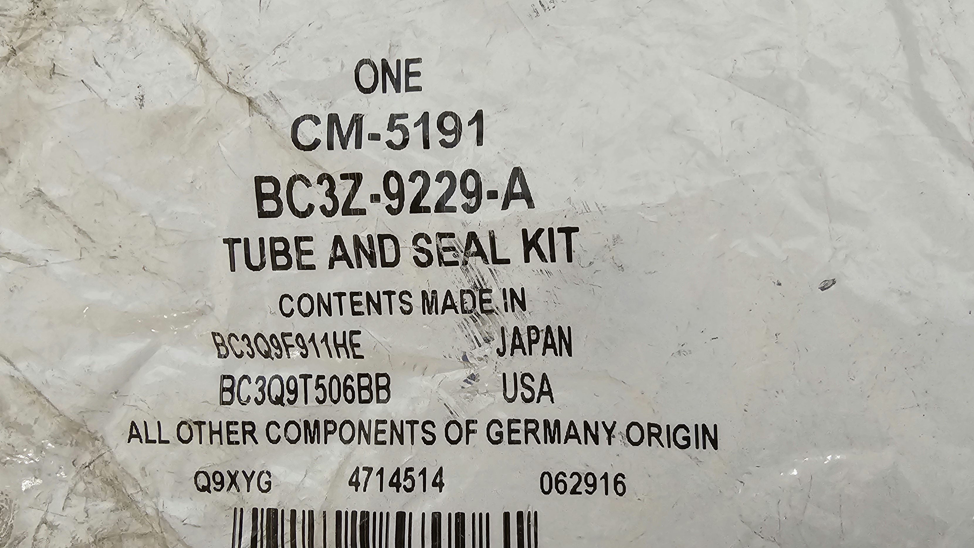 CM-5191 Fuel Tube-Seal-Bolt Kit 6.7 Ford Motorcraft