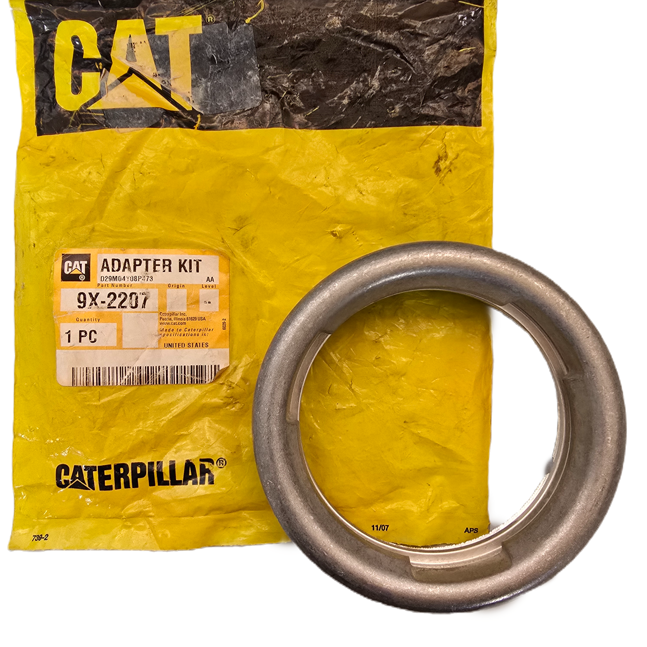 CAT P/N/ | 9X-2207 Aluminum Fuel Cap Adapter Kit Caterpillar 9X2207