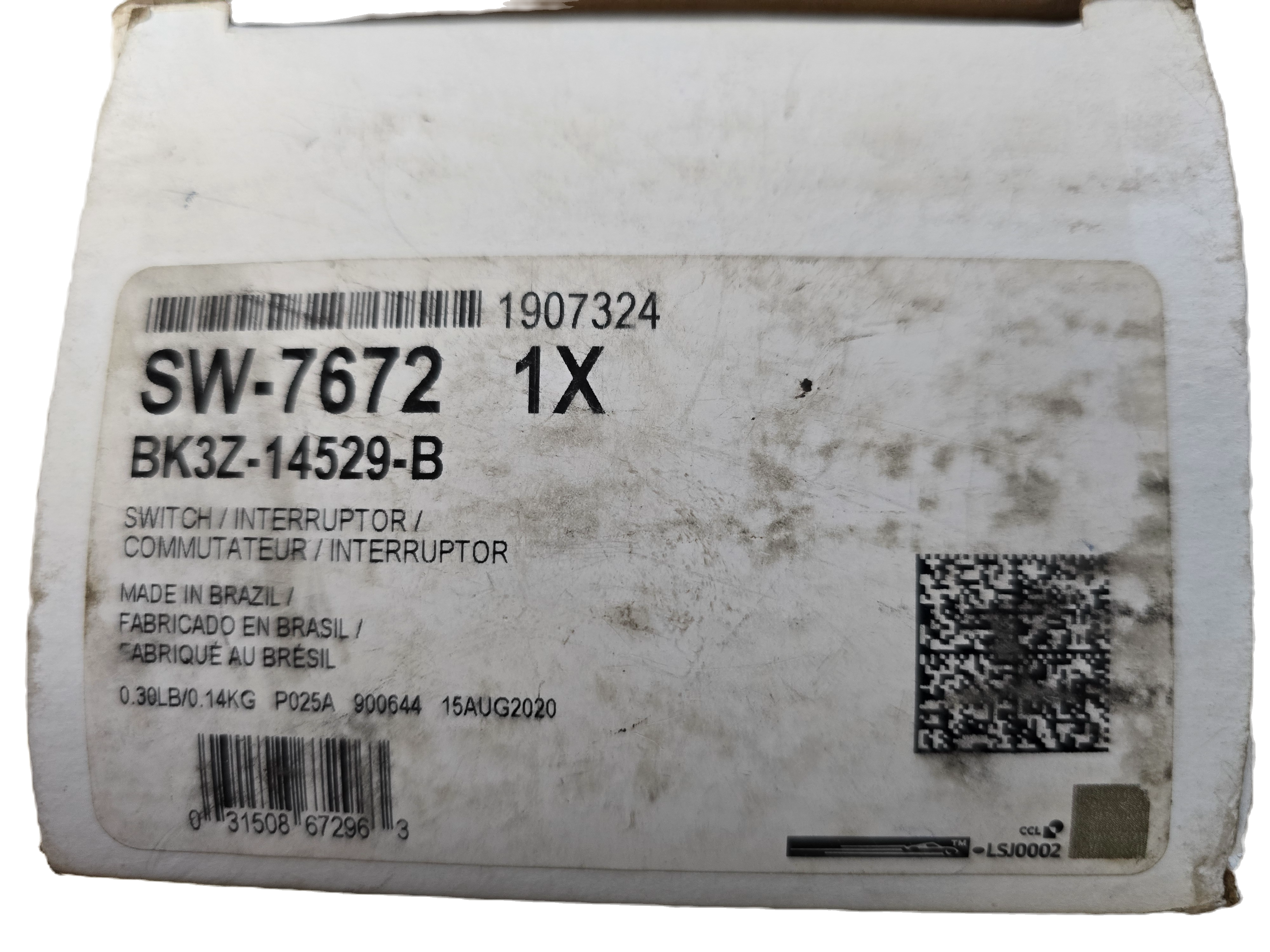 SW-7672 Genuine Ford | Door Window Switch Assembly BK3Z-14529-J