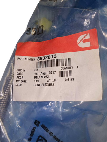 3632015 Hose Flexible Genuine OEM Cummins