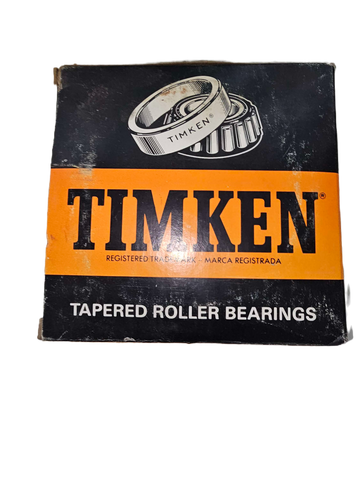 Timken tapered roller bearings packaging with black and orange design.