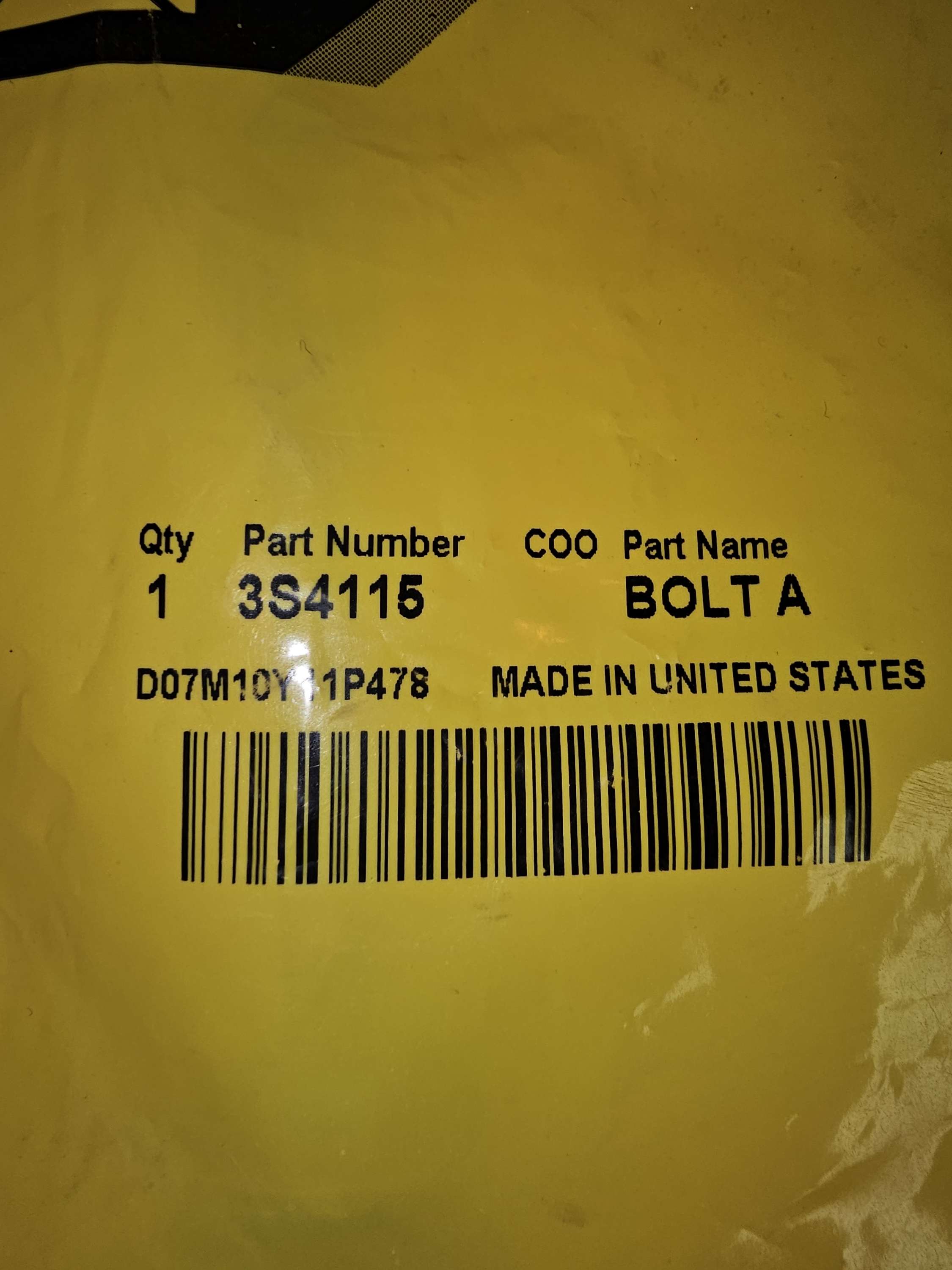 3S4115 Bolt A. CAT
