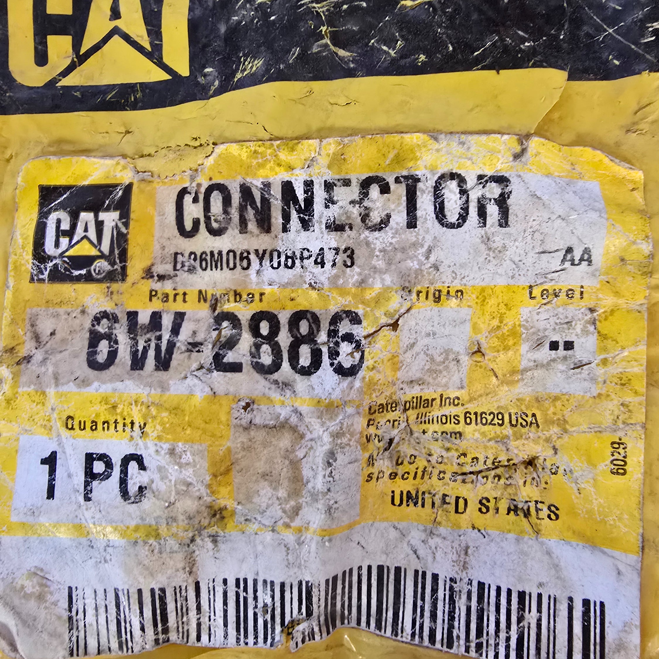CAT P/N | 6W-2886 Hydraulic Hose Connector Caterpillar 6W2886